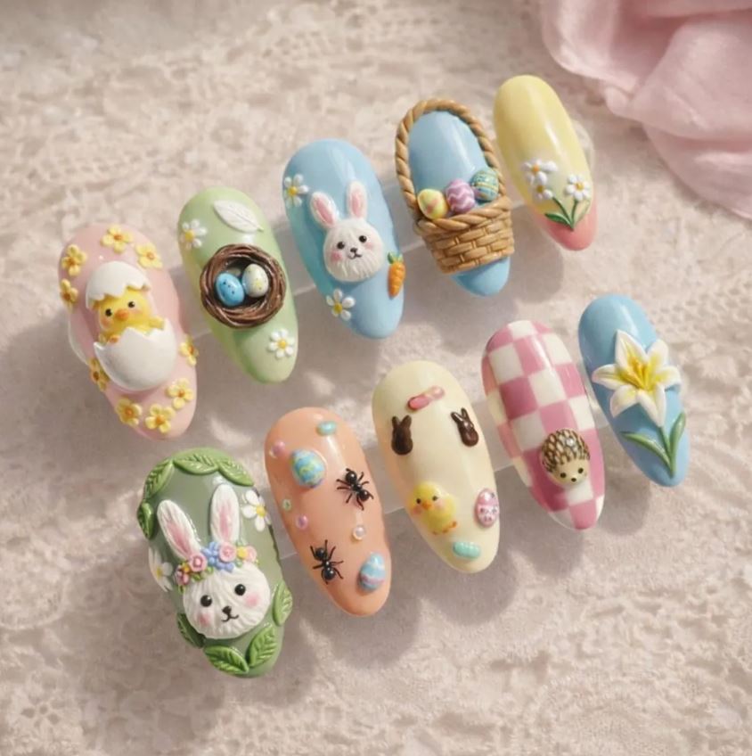 Easter Day Press On Nails Set